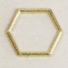 Connecteur forme évidée - Hexagone - 13x12mm - Doré brossé