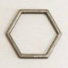 Connecteur forme évidée - Hexagone - 17x15mm - Bronze