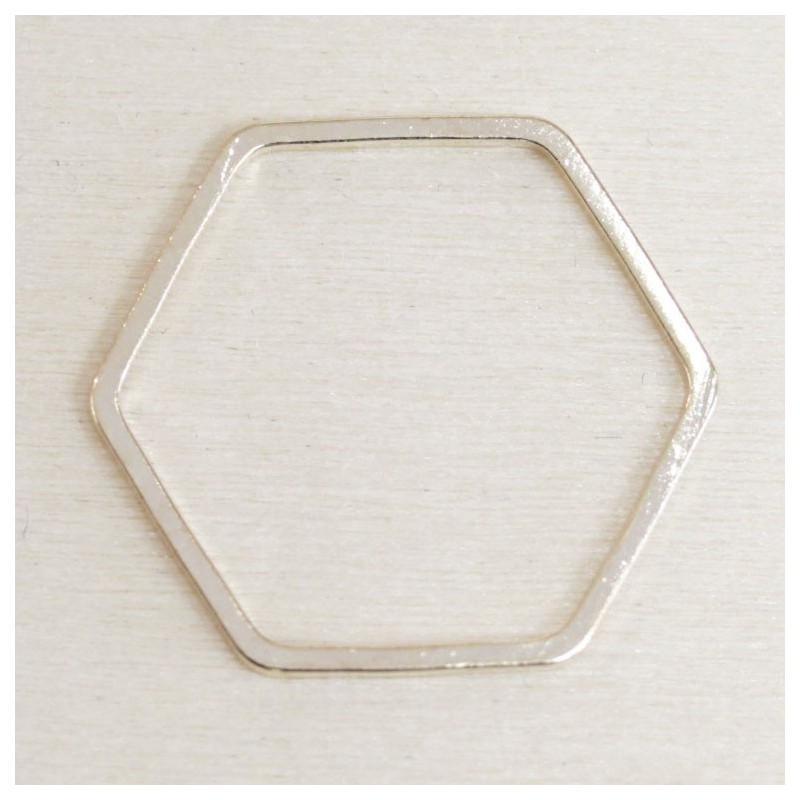 Connecteur forme évidée - Hexagone - 22x20mm - Doré