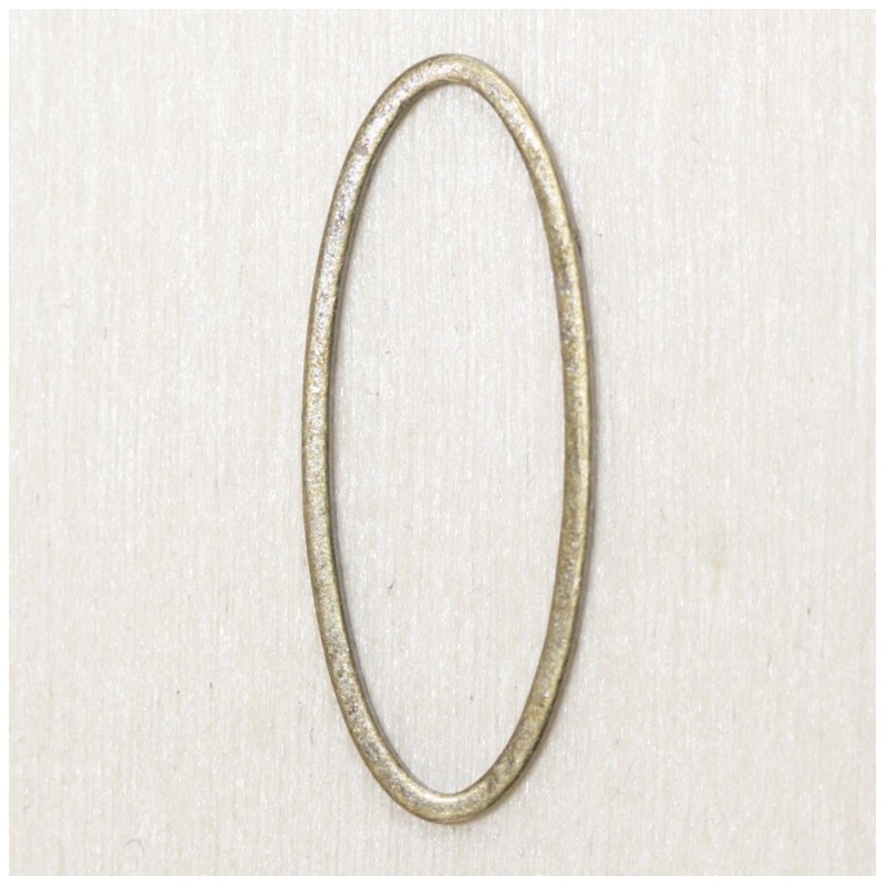 Connecteur forme évidée - Ovale - 10x25mm - Bronze