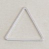 Connecteur forme évidée - Triangle - 17x15mm - Argenté