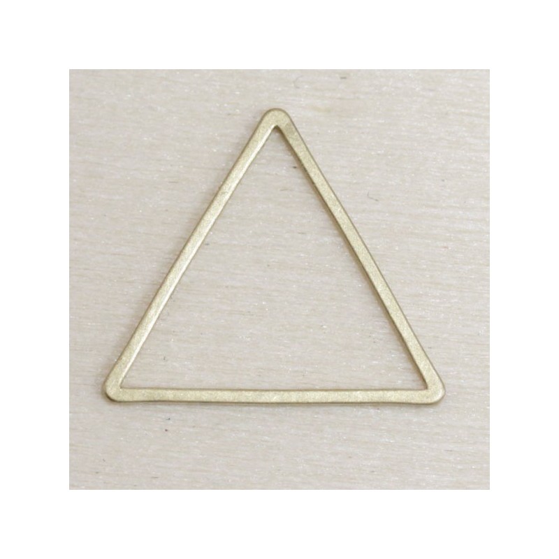 Connecteur forme évidée - Triangle - 17x15mm - Laiton brut