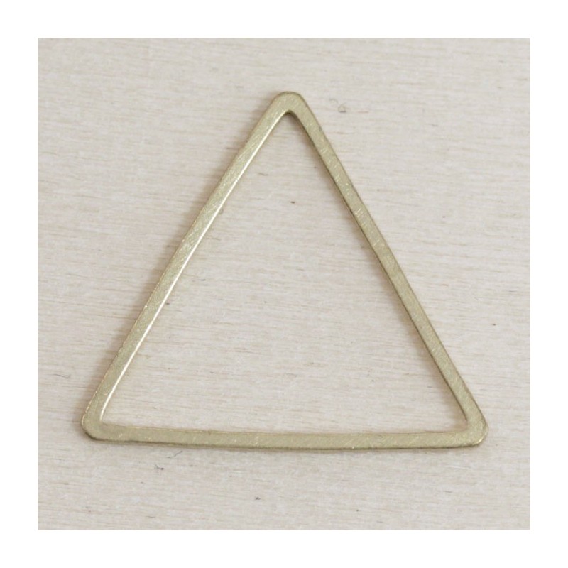 Connecteur forme évidée - Triangle - 20x18mm - Laiton brut