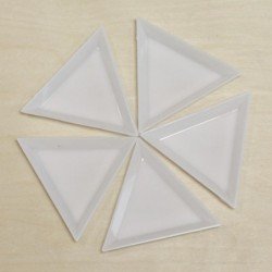 Triangle plastique - Blanc - Lot de 5