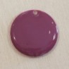 Sequin Emaillé en résine époxy rond 20mm - Vieux violet