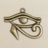 Breloque - Egypte - Oeil d'Horus - 26x30mm - Bronze