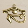 Breloque - Egypte - Oeil d'Horus - 26x30mm - Doré