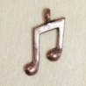 Breloque - Musique - Double note - 19x14mm - Cuivré