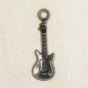 Breloque - Musique - Guitare - 24x8mm - Bronze