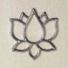 Breloque - Zen - Fleur de lotus - 20x21mm - Argenté foncé