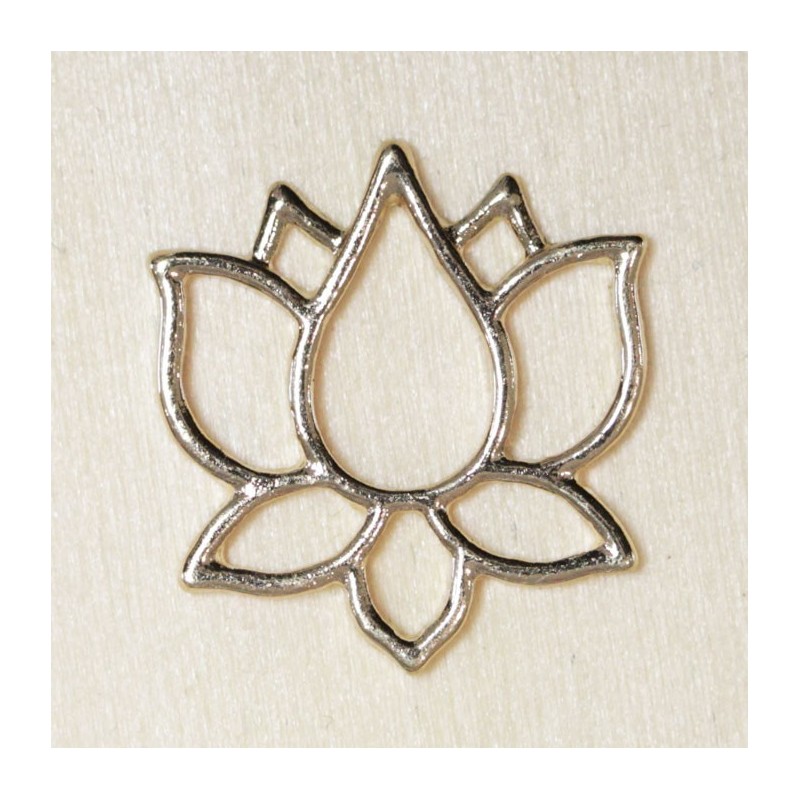 Breloque - Zen - Fleur de lotus - 20x21mm - Doré