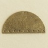 Intercalaire métal - Demi-lune - 9 trous - 30x15mm - Bronze