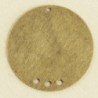 Intercalaire métal - Rond - 3 trous - 23mm - Bronze