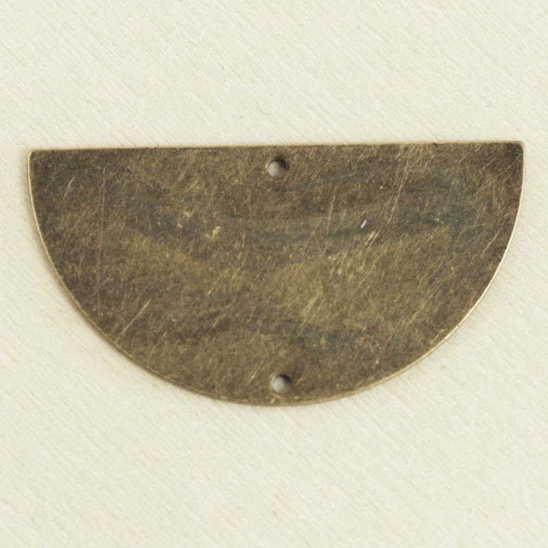 Connecteur - Métal - Demi-lune - 30x15mm - Bronze