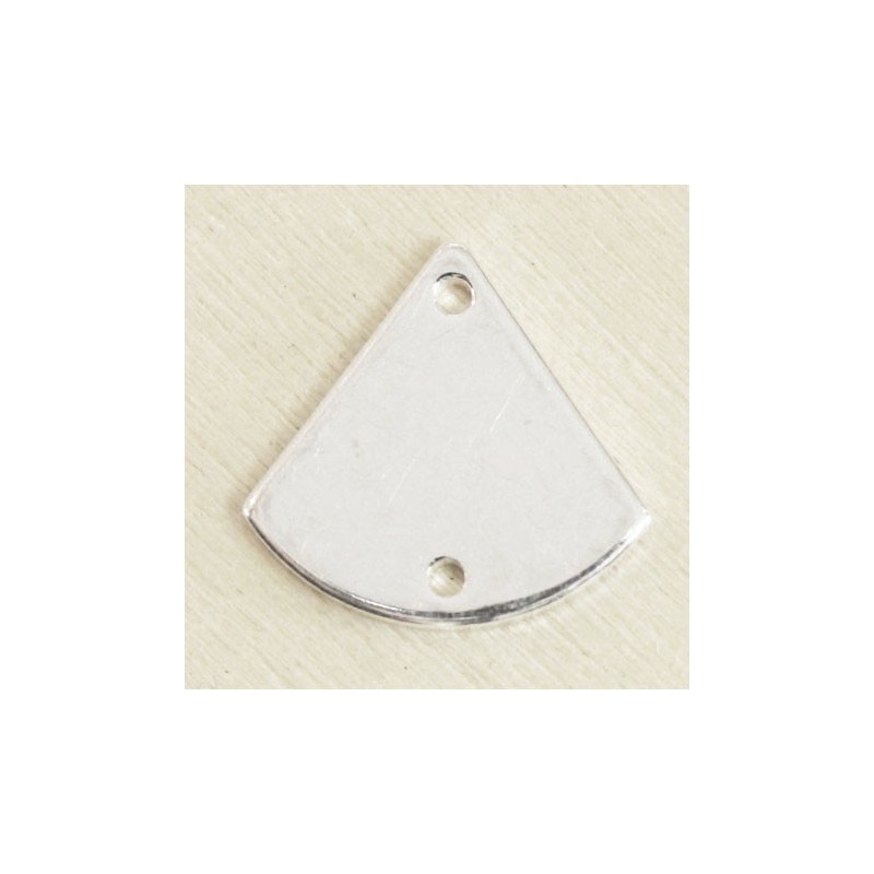 Connecteur - Métal - Triangle arrondi - 12x13mm - Argenté