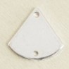 Connecteur - Métal - Triangle arrondi - 12x13mm - Argenté