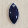 Sequin Emaillé en résine époxy navette 12x6mm - Bleu foncé