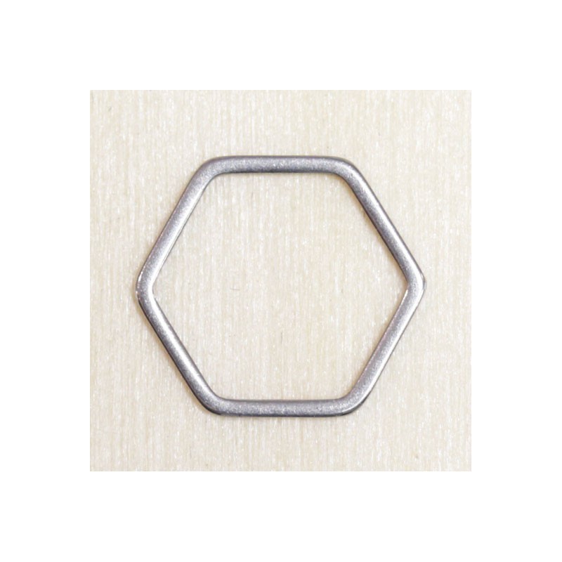 Connecteur - Acier Inoxydable - Hexagone - 12x13cm - Argenté foncé