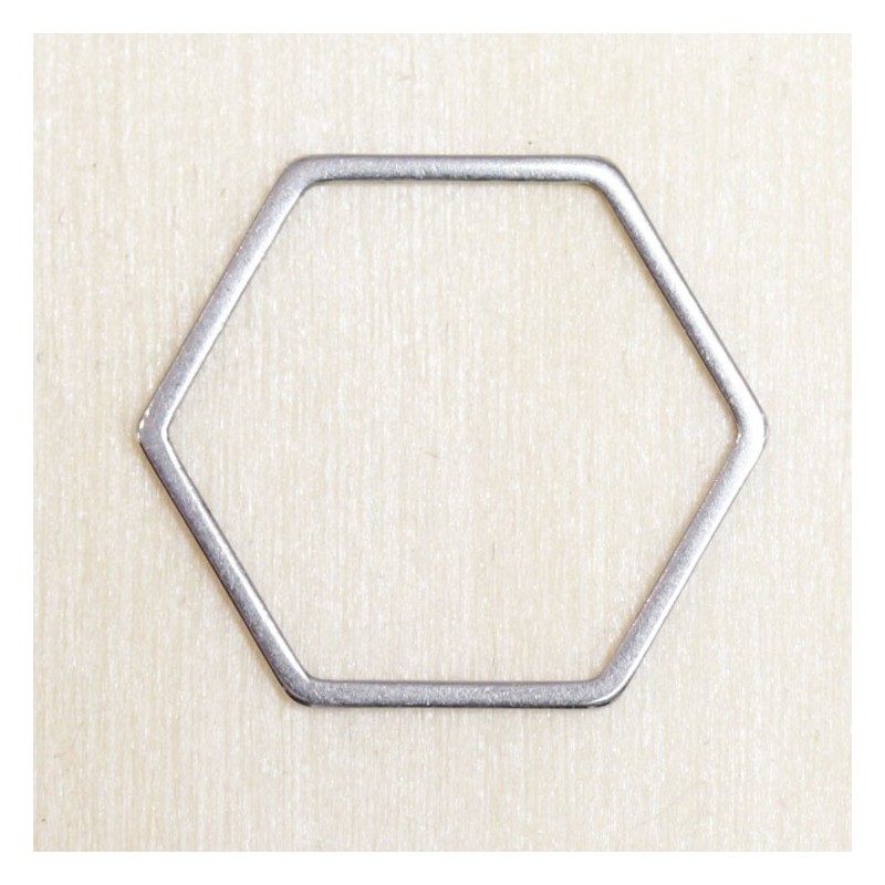 Connecteur - Acier Inoxydable - Hexagone - 16x18cm - Argenté foncé