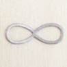 Connecteur - Acier Inoxydable - Symbole infini - 16x6mm - Argenté foncé