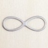 Connecteur - Acier Inoxydable - Symbole infini - 20x8mm - Argenté foncé