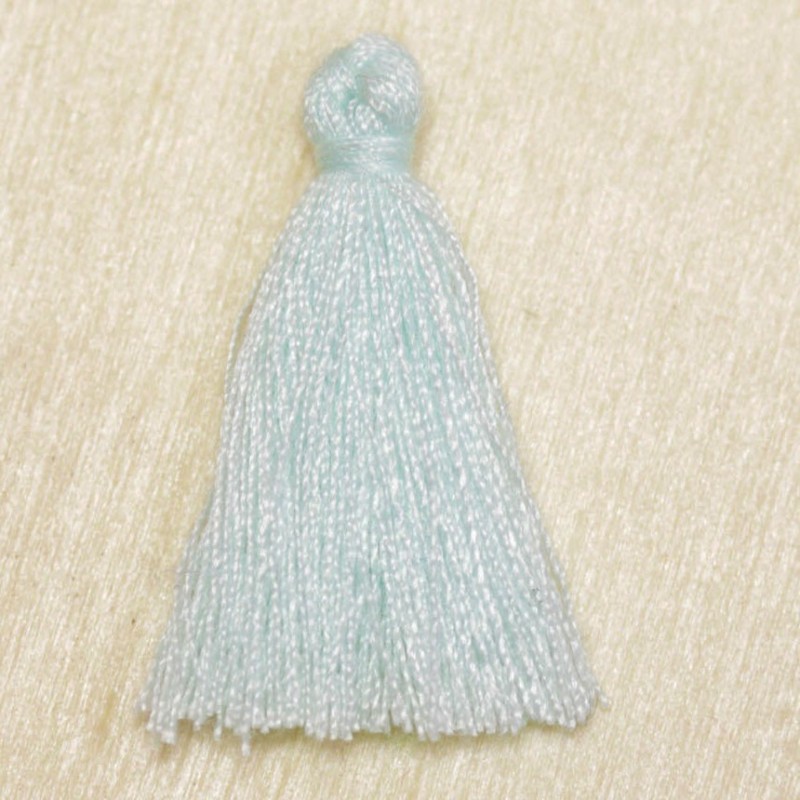 Pompon de fil de coton - 30 à 40 mm - Bleu Froid