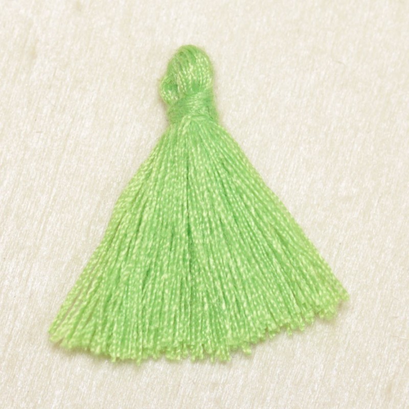 Pompon de fil de coton - 30 à 40 mm - Vert Fluo