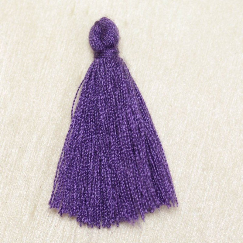 Pompon de fil de coton - 30 à 40 mm - Violet