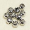 Perles - Acier Inoxydable - Rondes - 3mm - Argenté foncé