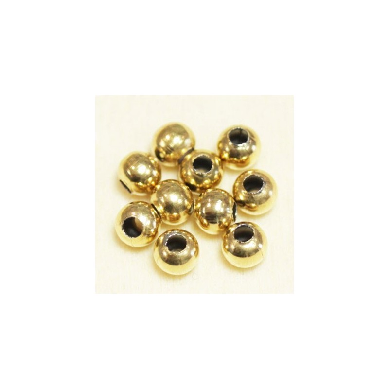 Perles - Acier Inoxydable - Rondes - 3mm - Doré