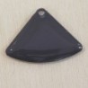Sequin Emaillé en résine époxy triangle arrondi 18x25mm - Gris foncé