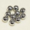 Perles - Acier Inoxydable - Rondes - 4mm - Argenté foncé