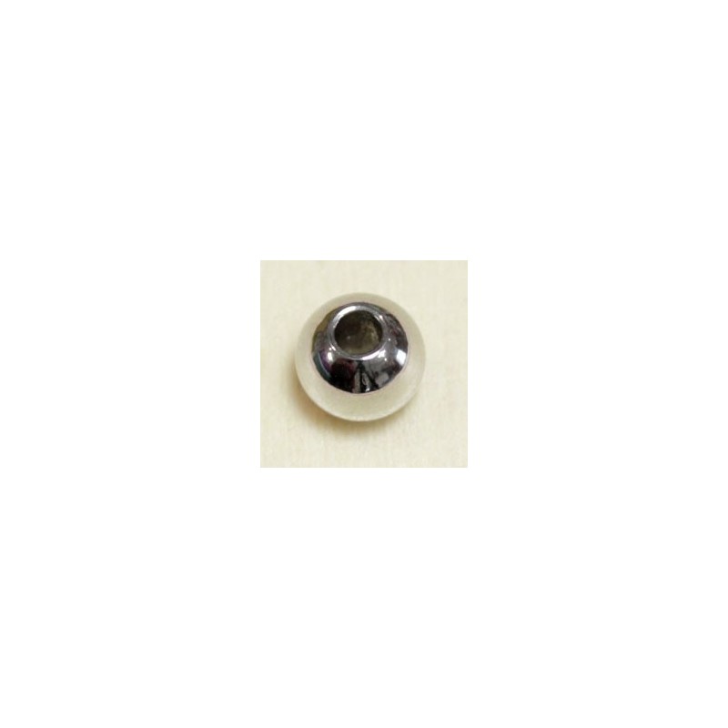 Perle - Acier Inoxydable - Ronde - 5mm - Argenté foncé