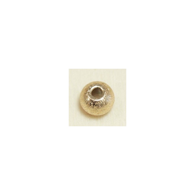 Perle - Acier Inoxydable - Ronde - 6mm - Doré brossé