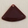 Sequin Emaillé en résine époxy triangle arrondi 18x25mm - Marron
