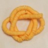 Perles Heishi 6mm de diamètre en pâte polymère - Au fil - Orange Clair