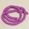 Perles Heishi 6mm de diamètre en pâte polymère - Au fil - Violet