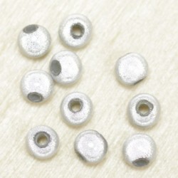 Perles Magiques Rondes 4mm - Lot de 10 Perles - Blanc