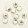 Perles Magiques Rondes 4mm - Lot de 10 Perles - Ivoire