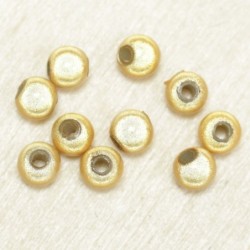 Perles Magiques Rondes 4mm - Lot de 10 Perles - Jaune Doré