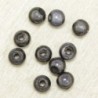 Perles Magiques Rondes 4mm - Lot de 10 Perles - Noir Gris