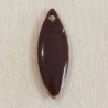 Sequin Emaillé en résine époxy navette 20x8mm - Marron chocolat