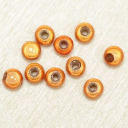 Perles Magiques Rondes 4mm - Lot de 10 Perles - Orange