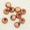 Perles Magiques Rondes 4mm - Lot de 10 Perles - Orange Rouille