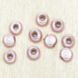 Perles Magiques Rondes 4mm - Lot de 10 Perles - Rose Clair