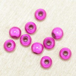 Perles Magiques Rondes 4mm - Lot de 10 Perles - Rose Fuchsia