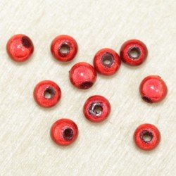 Perles Magiques Rondes 4mm - Lot de 10 Perles - Rouge