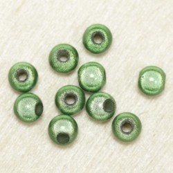 Perles Magiques Rondes 4mm - Lot de 10 Perles - Vert