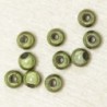 Perles Magiques Rondes 4mm - Lot de 10 Perles - Vert Kaki