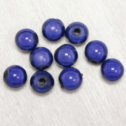 Perles Magiques Rondes 6mm - Lot de 10 Perles - Bleu Marine